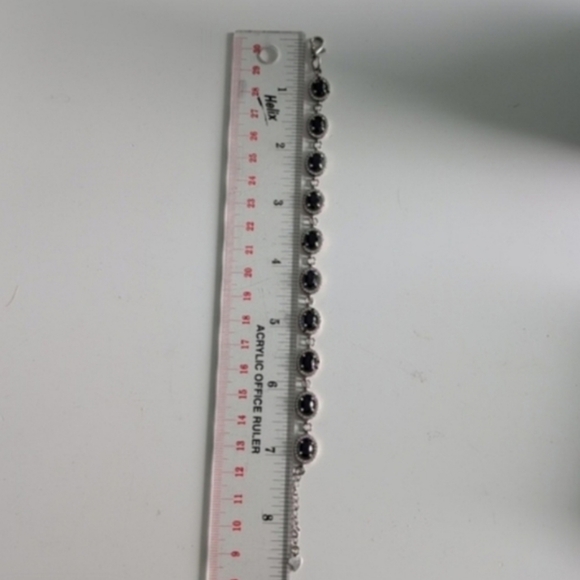 NIB Blue Sapphire Tennis Bracelet Set In Sterling Silver Gemstone King - Picture 11 of 14